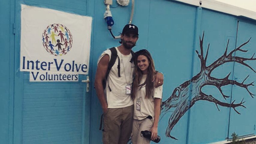 Jamie Jewitt und Camilla Thurlow im Freiwilligen-Camp in Griechenland