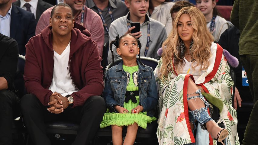 Jay-Z, Blue Ivy und Beyoncé beim NBA All-Star Game in New Orleans 2017
