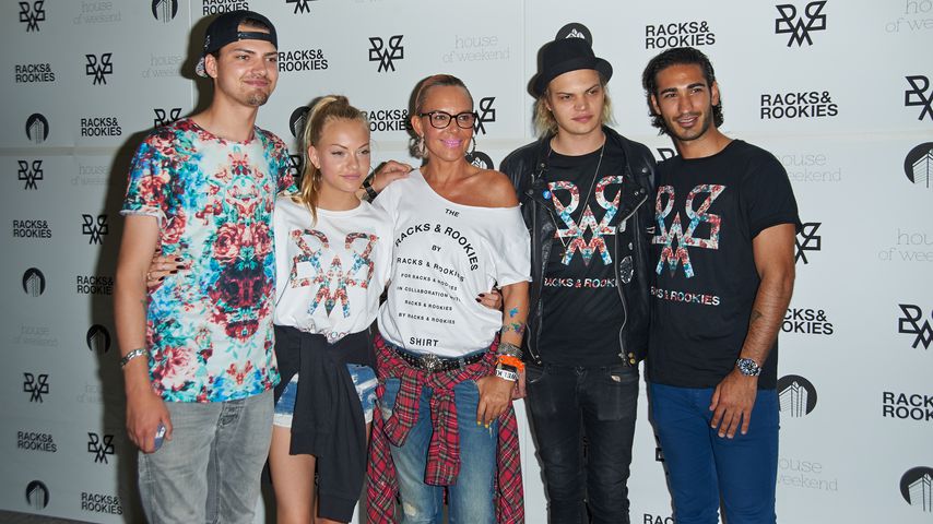 Jimi Blue, Cheyenne, Natascha und Wilson Gonzalez Ochsenknecht in Begleitung von Umut Kekilli