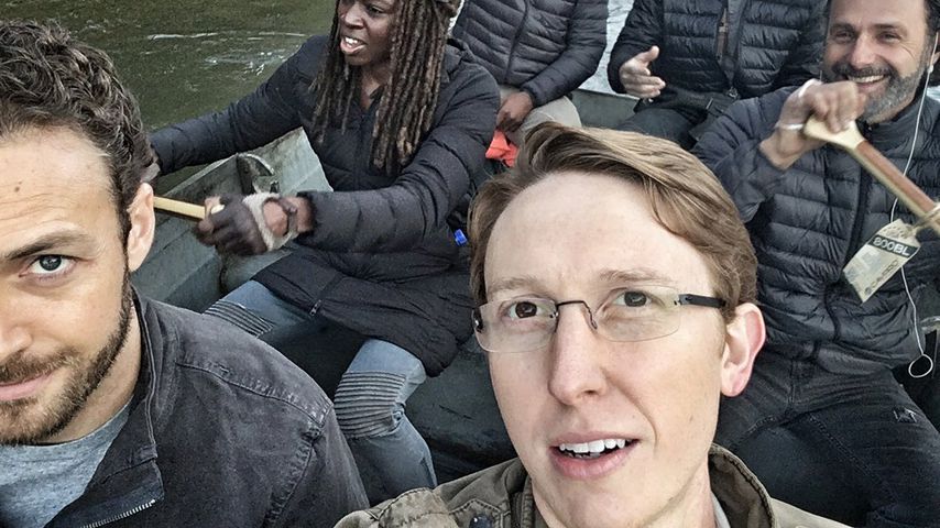Jordan Woods-Robinson am Set von "The Walking Dead"