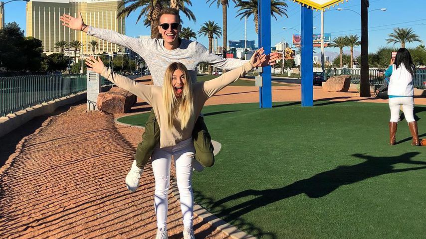 YouTube-Star Bibi Heinicke mit ihrem Freund Julian in Las Vegas