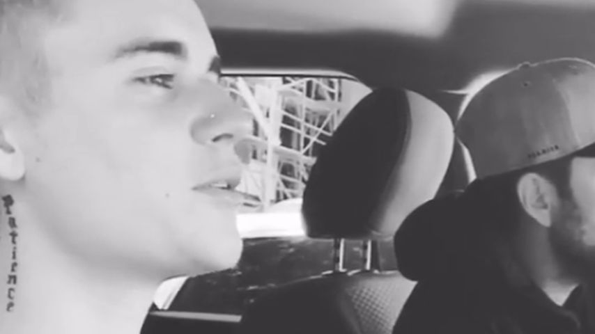 Justin Bieber im Auto