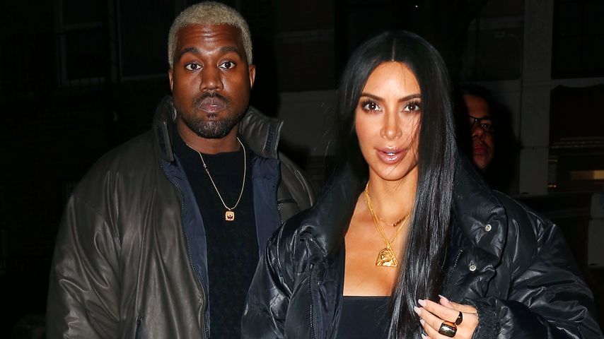 Kanye West und Kim Kardashian nach ihrem Valentinstags-Dinner in New York
