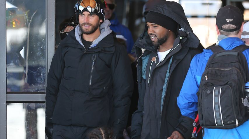 Kanye West, North West und Scott Disick