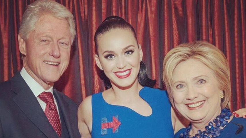 Katy Perry zusammen mit den Clintons