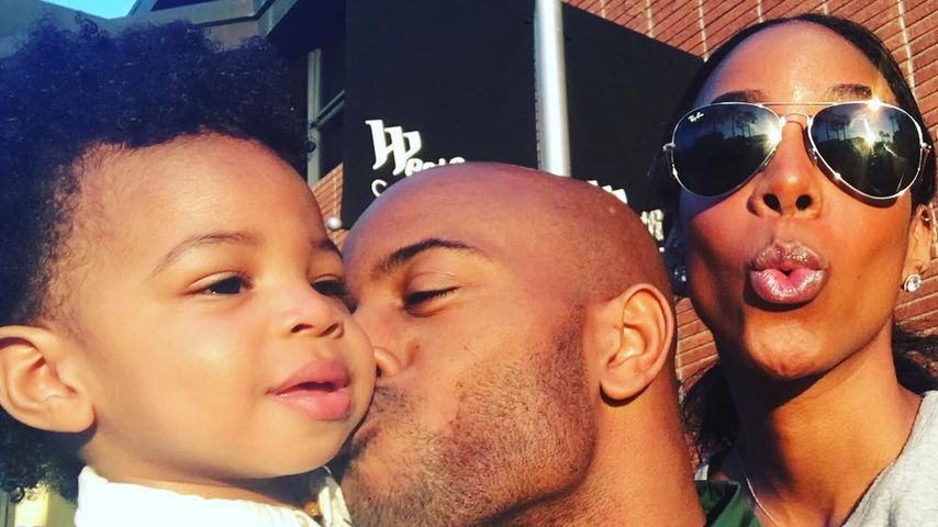 Kelly Rowland mit ihrem Mann und ihrem Sohn
