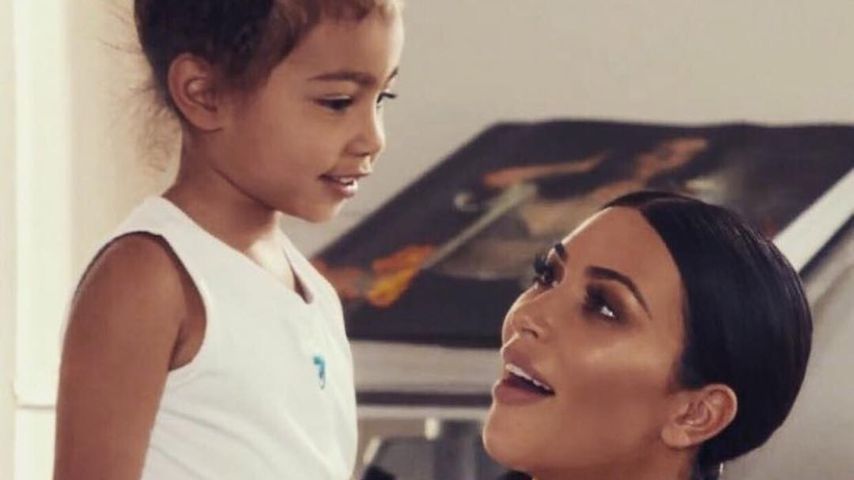 Kim Kardashian und ihre Tochter North West an ihrem vierten Gerbutstag