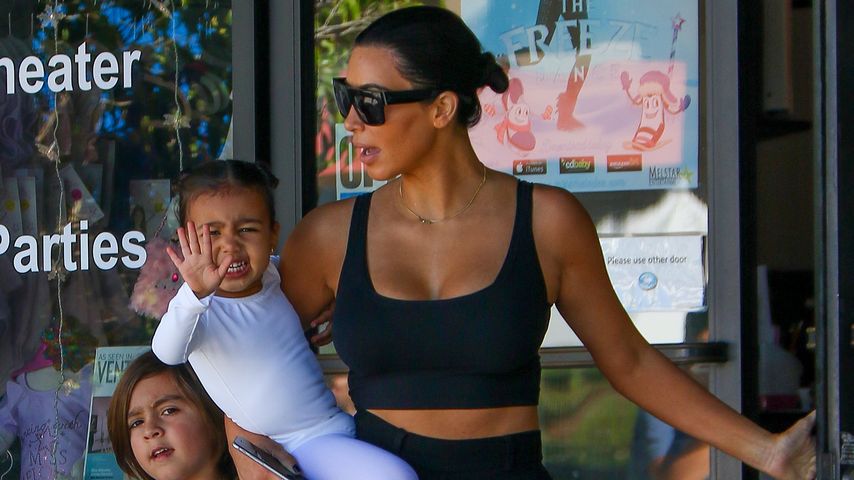 Kim Kardashian, North West und Mason Disick