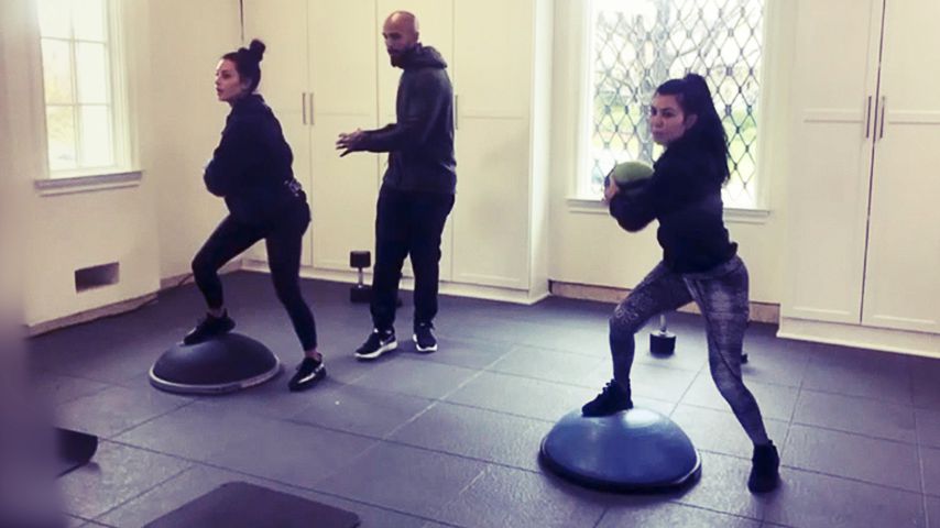 Sexy-Sister-Workout: Kourtney & Kim Kardashian im Sport-Wahn