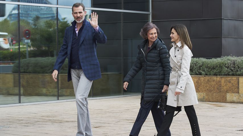 König Felipe, seine Mutter Sofia und Ehefrau Letizia