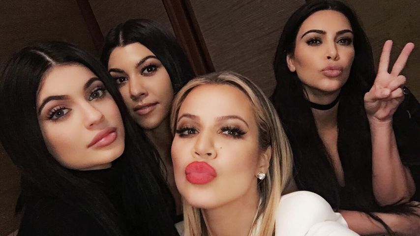 Kylie Jenner mit Kourtney, Khloe und Kim Kardashian