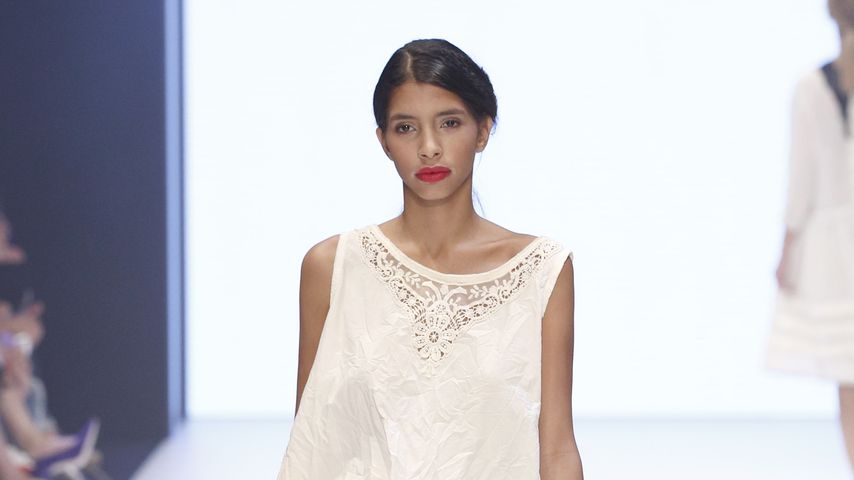 Lara Helmer bei einer Fashion-Show in Düsseldorf 2016