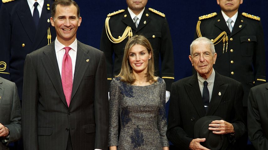 Leonard Cohen, Prinz Felipe von Spanien und Prinzessin Letizia von Spanien 2011
