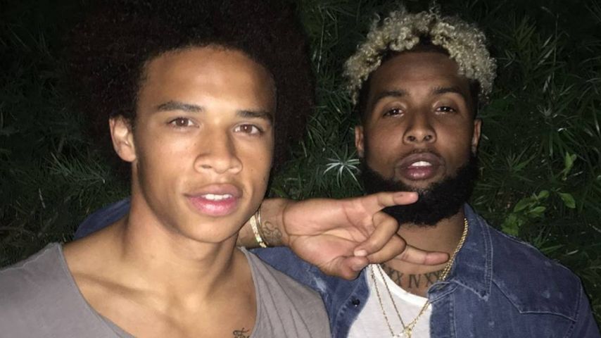 Leroy Sane und Football-Star Odell Beckham Jr.