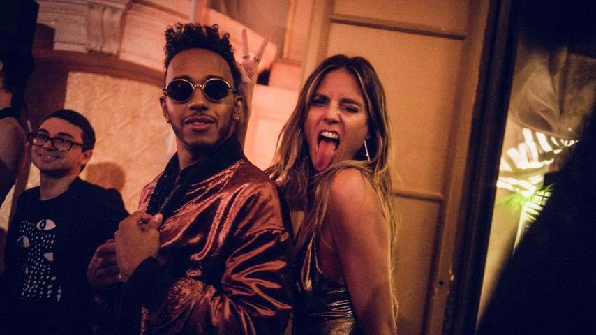 Lewis Hamilton und Heidi Klum auf der Harper's Bazaar Icons Party