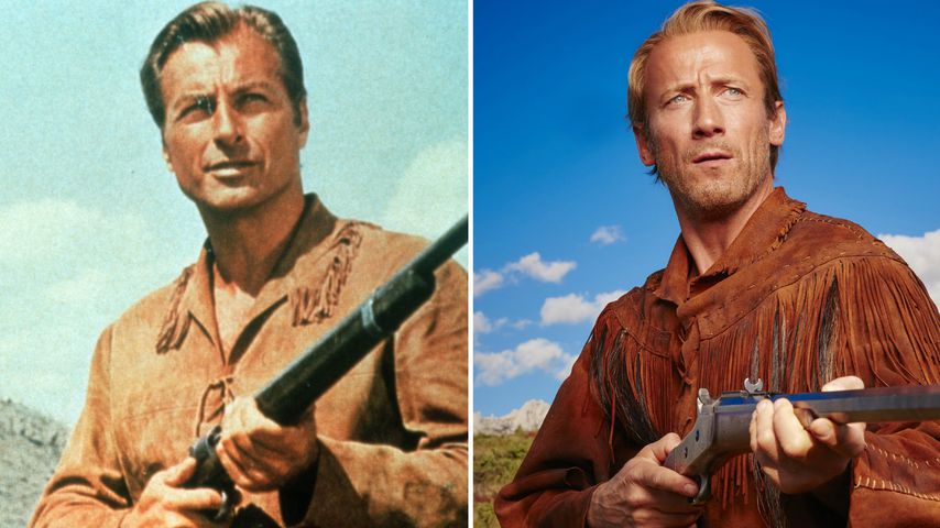 Lex Barker und Wotan Wilke Möhring als Old Shatterhand