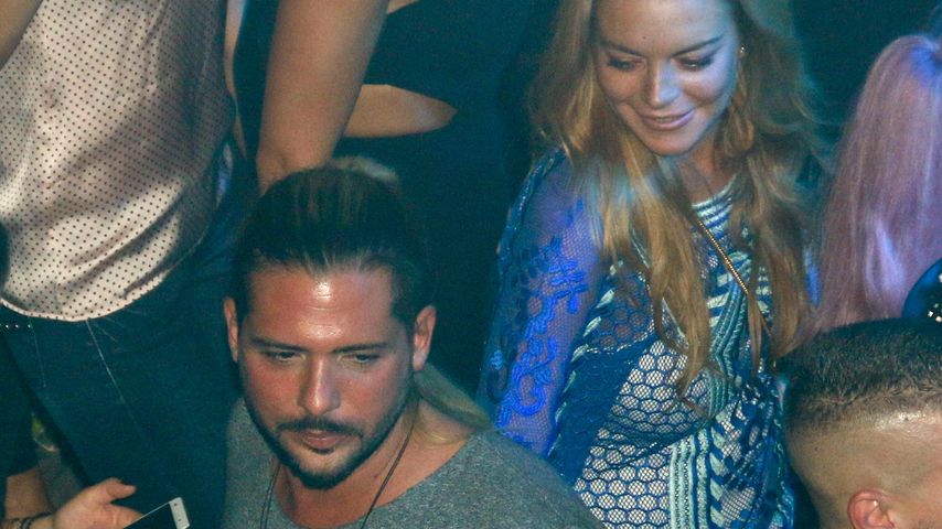 Lindsay Lohan mit Dennis Papageorgiou im Bouzoukia in Athen, Griechenland