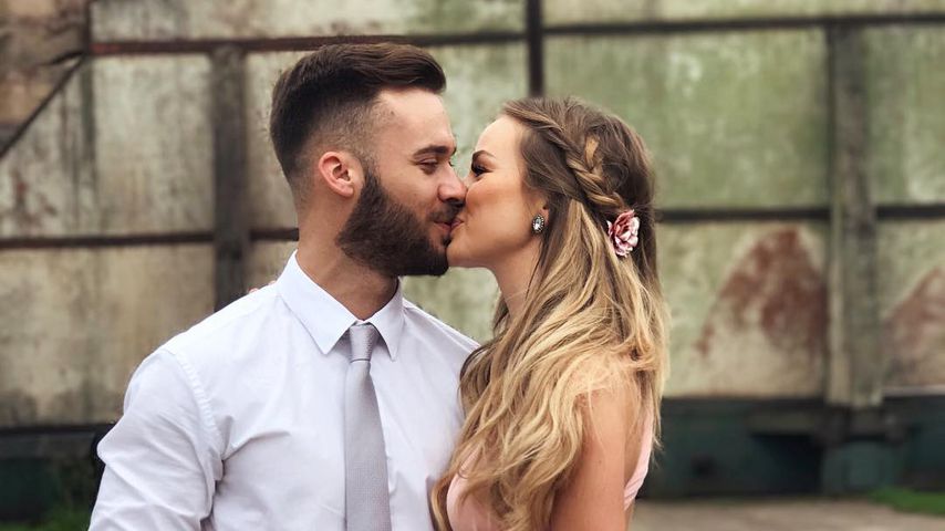 Liz Kaeber mit ihrem Verlobten Nick, August 2017