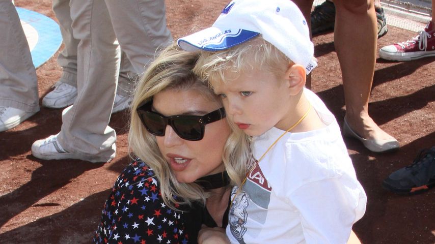 Popstar Fergie mit Söhnchen Axl