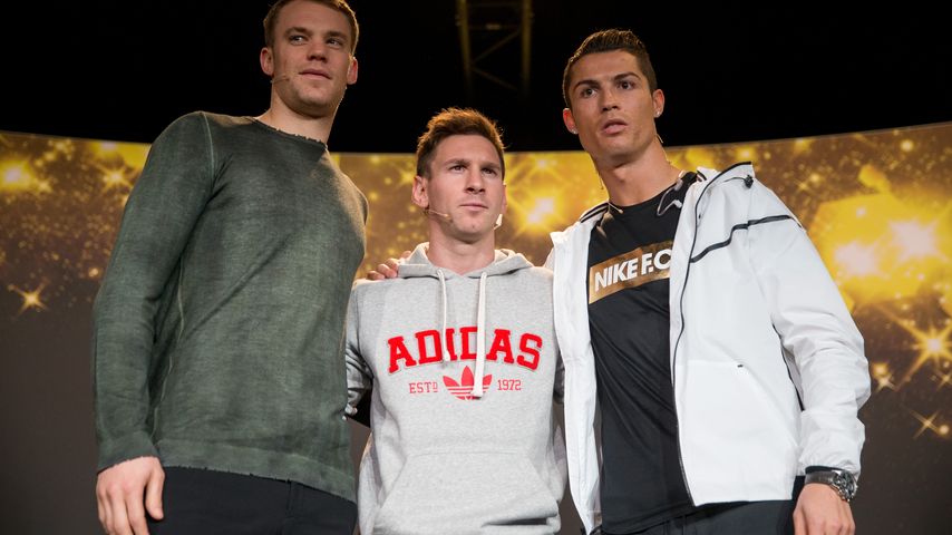 Cristiano Ronaldo, Manuel Neuer und Lionel Messi