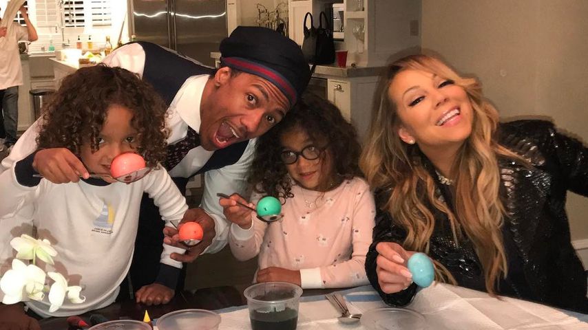 Nick Cannon, Mariah Carey mit den Kindern Moroccan und Monroe