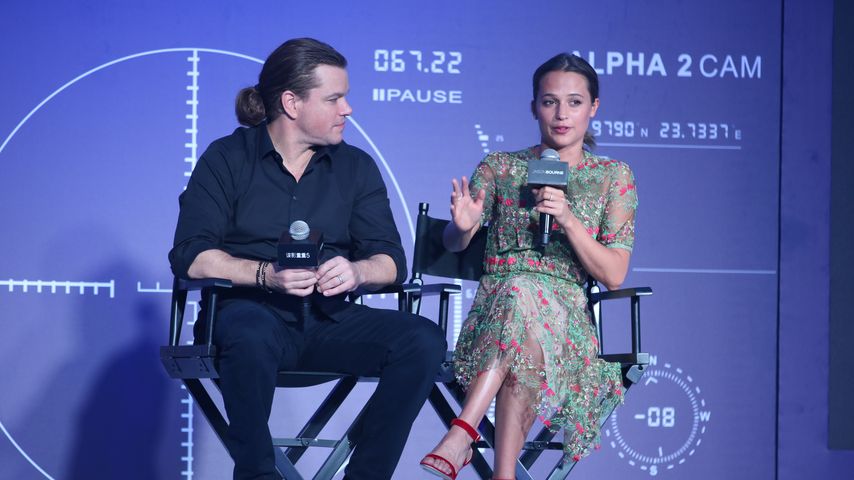 Matt Damon und Alicia Vikander bei der "Jason Bourne 5"-Premiere in Beijing