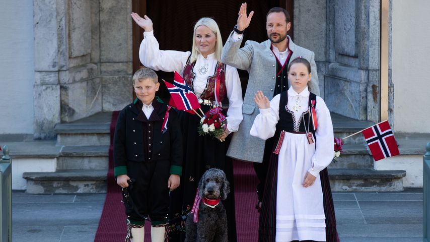 Mette-Marit, Prinz Sverre Magnus, Prinzessin Ingrid Alexandra und Kronprinz Haakon von Norwegen