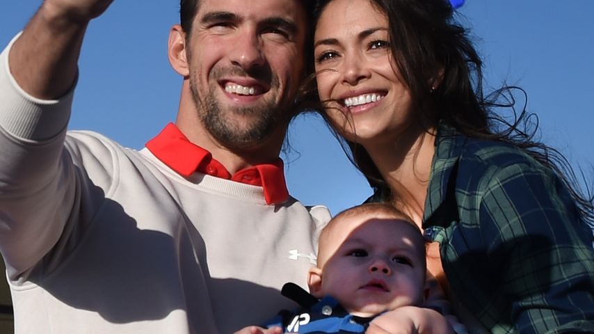 Michael Phelps, Nicole Johnson und Söhnchen Boomer