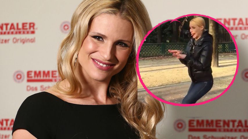 Kinderquatsch mit Michelle: La Hunziker macht Faxen im Park!
