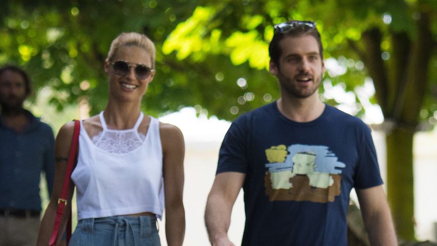 Michelle Hunziker und Tomaso Trussardi mit ihren Töchtern Sole und Celeste in Bergamo