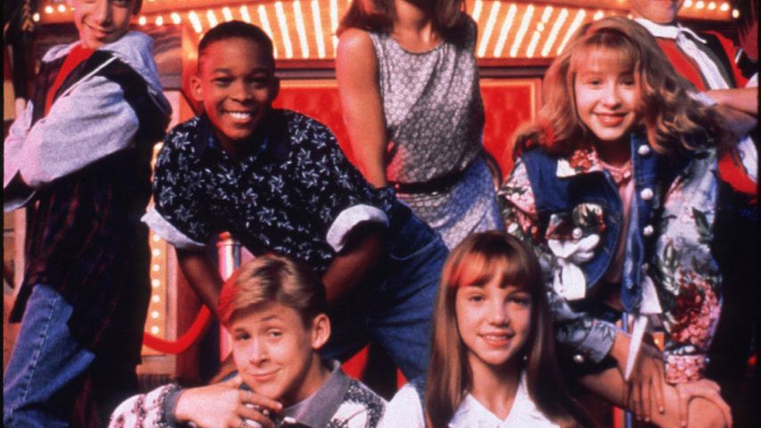 Ryan Gosling, Britney Spears, Christina Aguilera und Justin Timberlake beim "Mickey Mouse Club"