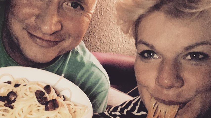 Mike Blümer und Melanie Müller wenige Tage vor Geburt