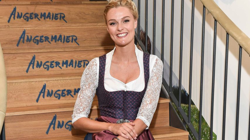 Miriam Höller bei der Präsentation der neuen Angermaier-Kollektion