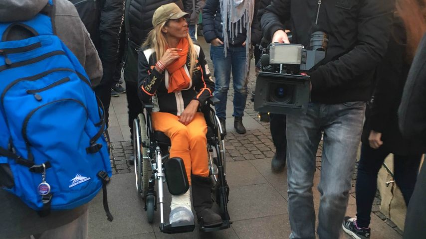 Nadja Abd el Farrag auf dem Weihnachtsmarkt in Hamburg 2016