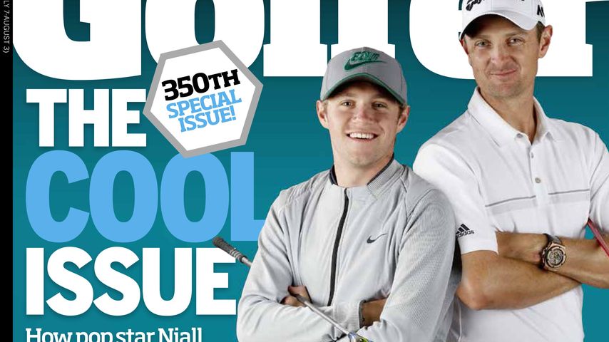 Niall Horan (l.) und Golfer Justin Rose auf dem "Today's Golfer"-Cover