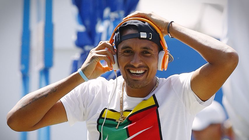Nick Kyrgios bei einer Fotosession am Court 17 im Melbourne