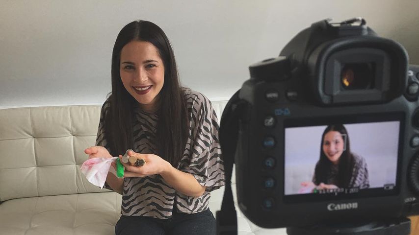 Nicole Mieth beim Dreh eines Videos für ihren YouTube-Kanal