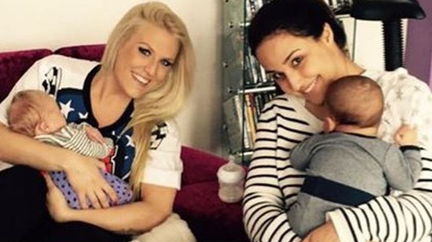 Natalie Horler und Nina Moghaddam mit ihren Kids