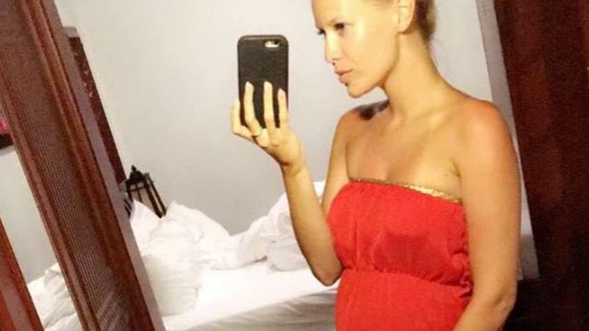 Oksana Kolenitchenko in der 31. Woche ihrer zweiten Schwangerschaft