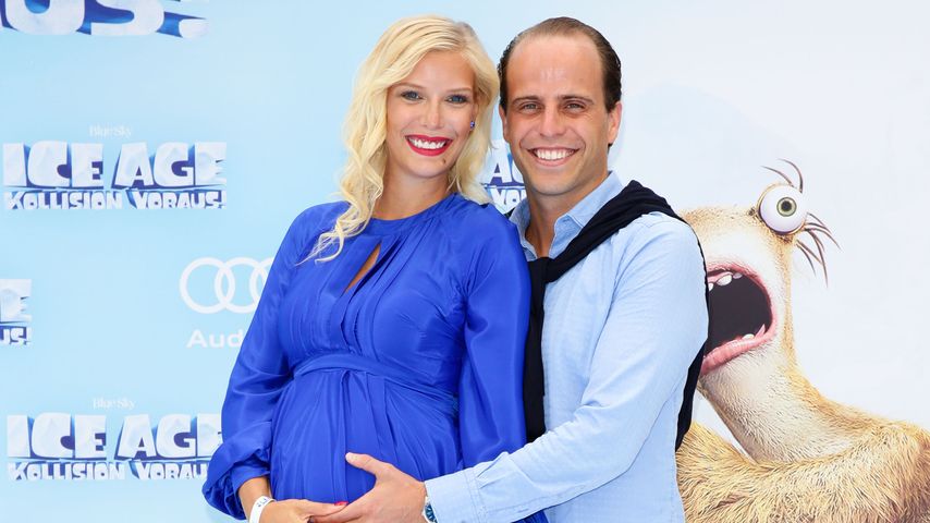 Oksana Kolenitchenko mit Daniel Kolenitchenko bei der Premiere von Ice Age Kollision