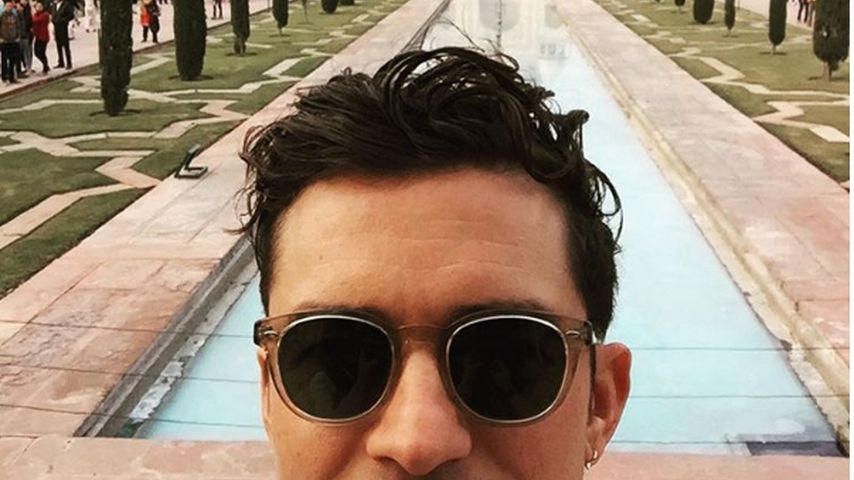 Orlando Bloom vor dem Taj Mahal