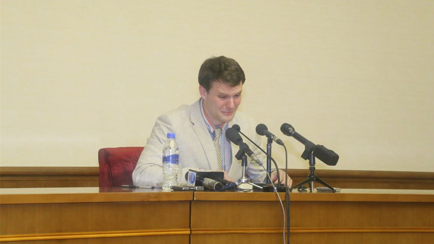 Otto Warmbier in Pjöngjang, 2016
