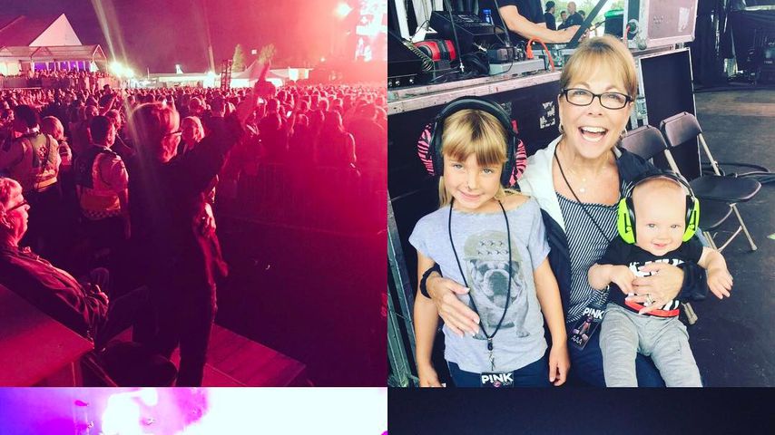 Pinks Kinder Willow Sage und Jameson Moon bei ihrem Konzert in Quebec