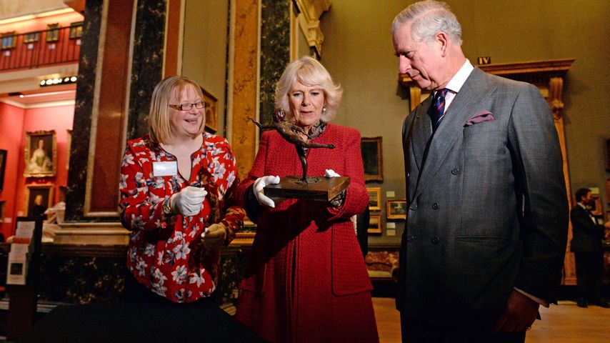 Prinz Charles und Herzogin Camilla im Fitzwilliam Museum der Universität Cambridge