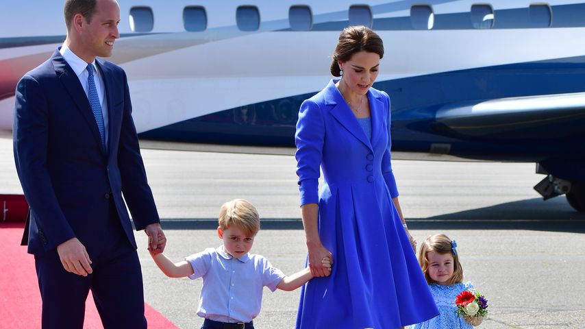 Prinz William, Prinz George, Herzogin Kate und Prinzessin Charlotte in Berlin