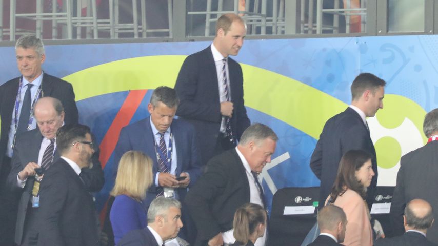 Prinz William im Stadion von Saint Etienne