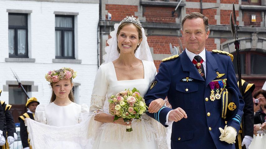 Prinzessin Alix de Ligne mit ihrem Vater Fürst Michel de Ligne