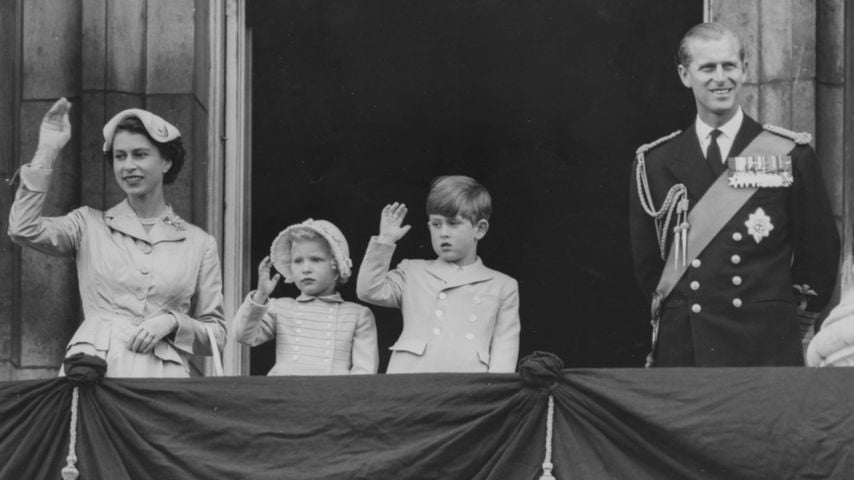 Queen Elizabeth II., Prinz Philip, Prinz William und Prinzessin Anne