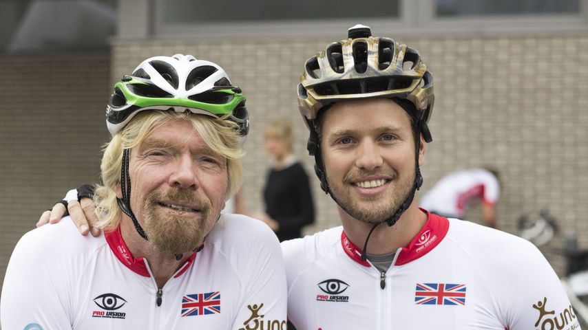 Richard Branson und Sam Branson bei der "Virgin Strive Challenge 2014"