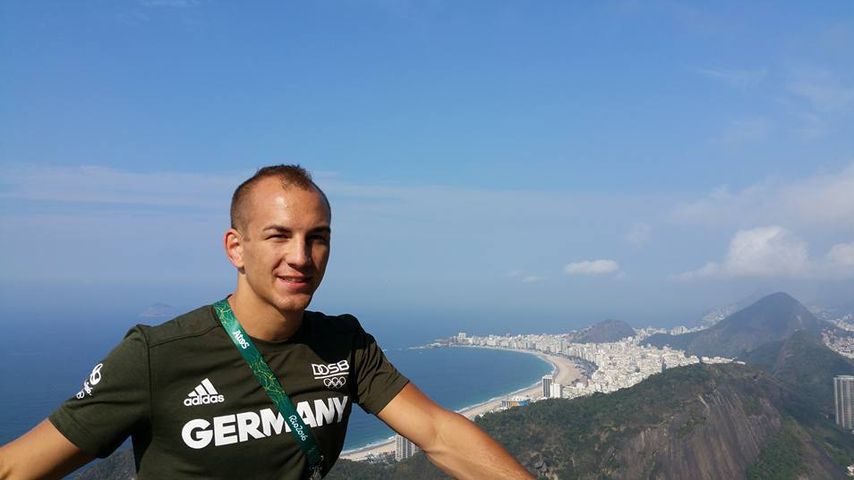 Ringer-Weltmeister Frank Stäbler an der Copacabana